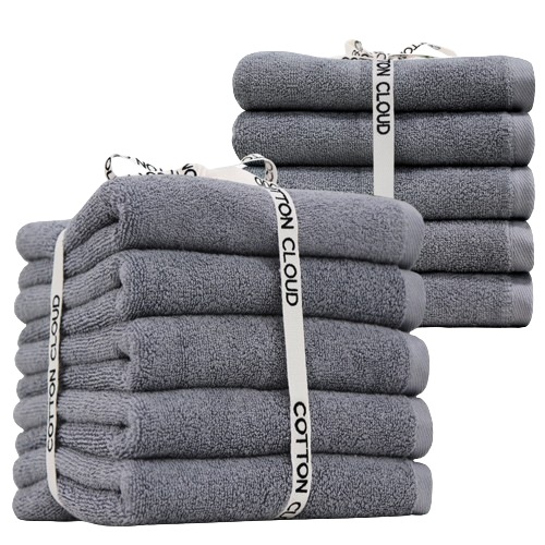 ホテルタオル 170g 30番手コマサダークグレー10個