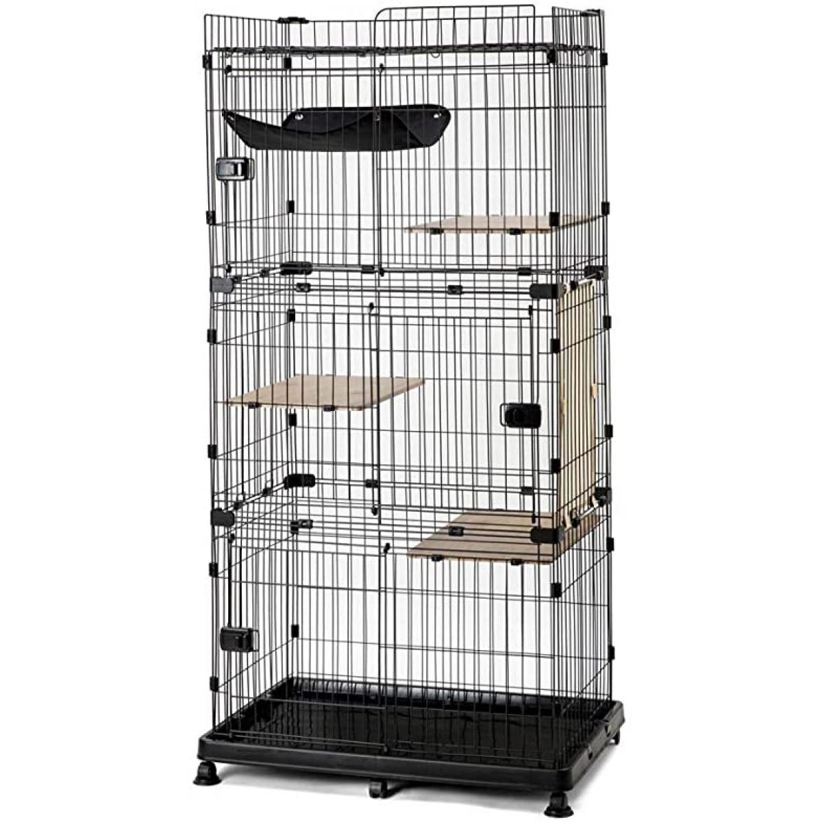 【I】【代引不可】アイリス　ルーフキャットケージ　ＲＦＣ－９０４　アイアンブラック【北海道沖縄離島不可】