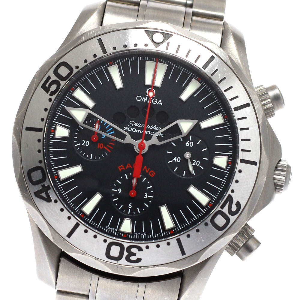 ベルト訳あり オメガ OMEGA 2269.52 シーマスター300 レーシング クロノグラフ 自動巻き メンズ _932343【中古】