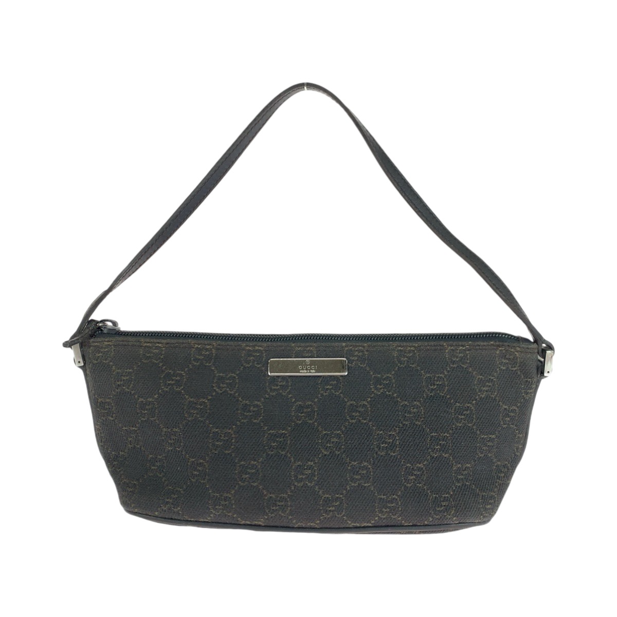 ブラウン シルバー金具 GGキャンバス 07198 ハンドバッグ アクセサリーポーチ レディース 410259