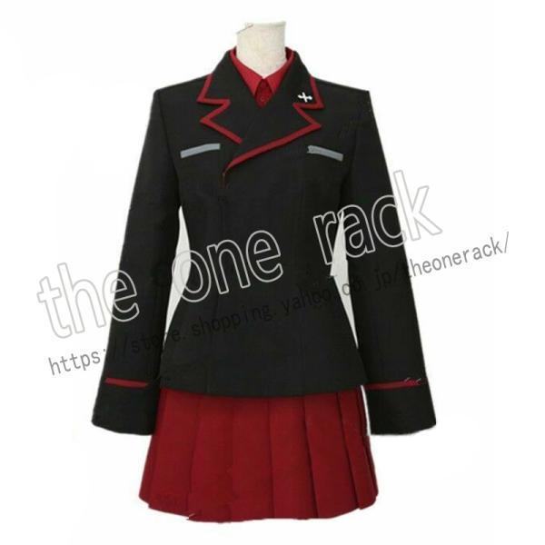 ガールズパンツァー 風 黒森峰女学園制服 西住 まほ 逸見 エリカ 赤星 小梅 コスプレ衣装コスチューム 演出服 変装 仮装 ハロウィン イベント