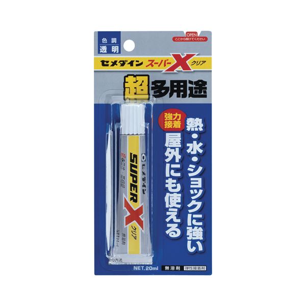 (まとめ) セメダイン 超多用途接着剤 スーパーX クリア 20ml AX-038 1個 (×30セット)