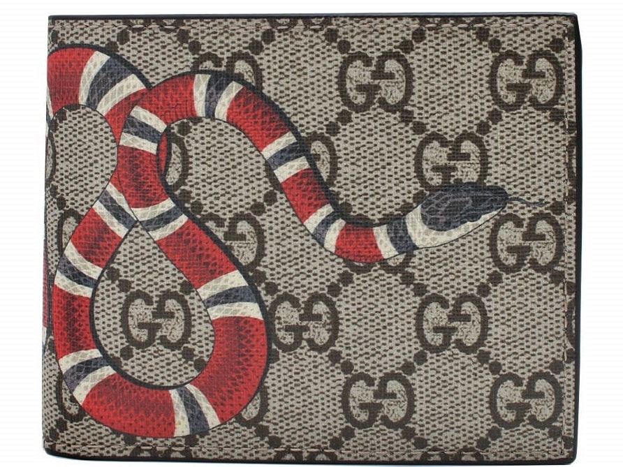 451268-K551N-8666 キングスネークプリント 二折財布