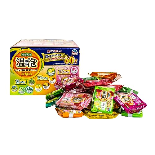 【医薬部外品】 ONPO(温泡) 炭酸 入浴剤 森ゆずローズ詰め合わせ [5錠x12種 60錠入] 血行促進 ( 疲労回復 肩こり 腰痛 冷え性 )アース製薬