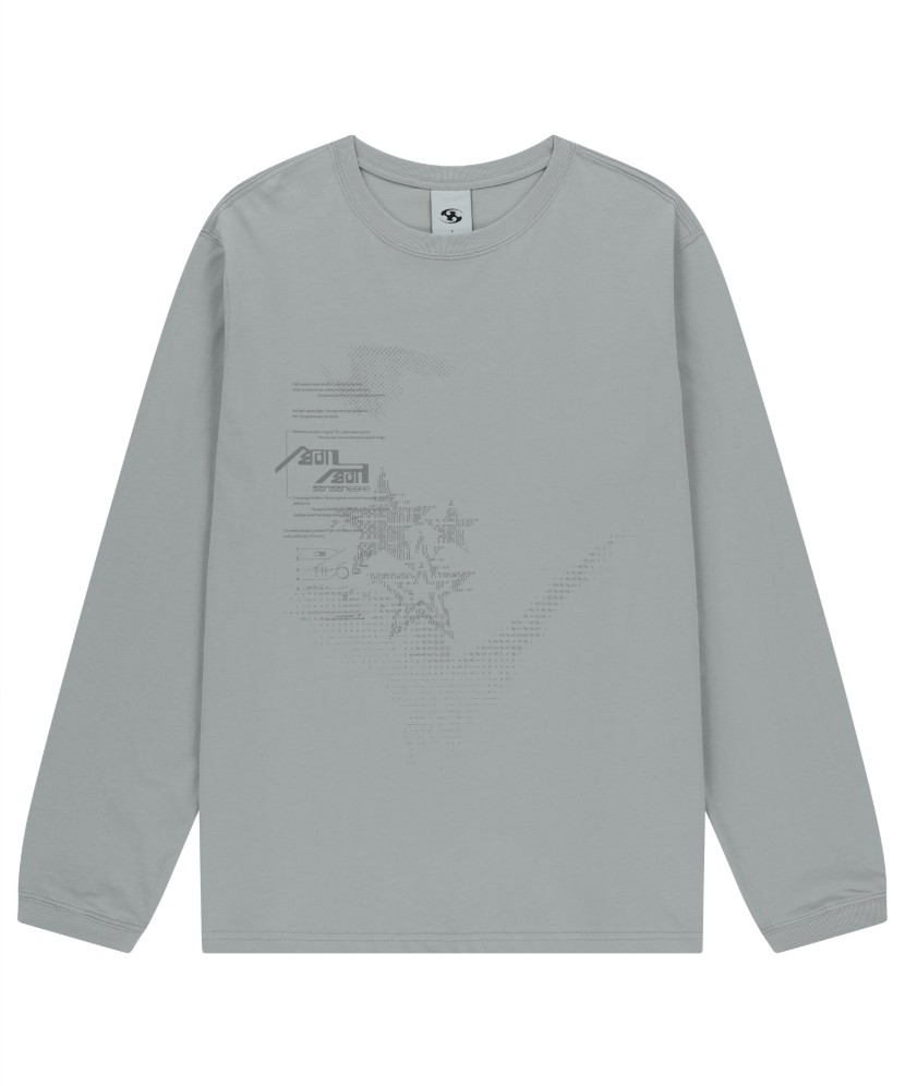 【SANSANGEAR】 25SS SERIAL PORT LONG SLEEVES : LIGHT GREY