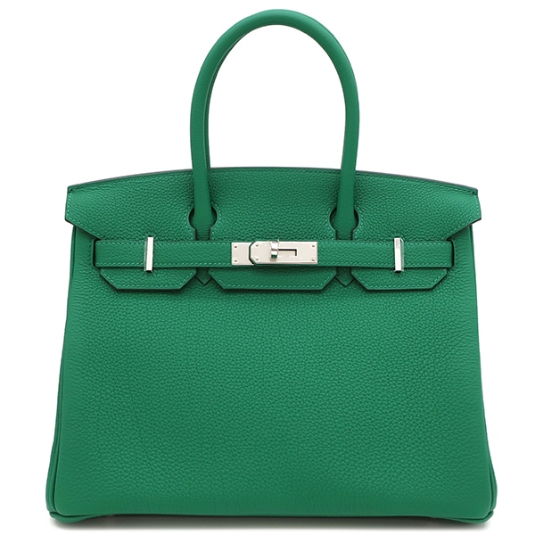 エルメス HERMES ハンドバッグ バーキン30 トゴ ヴェールヴェルティゴ シルバー金具 新品 未使用 緑 W刻印（2024年製） 【箱】【中古】