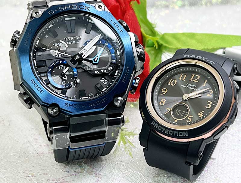 恋人達のGショック ペアウォッチgショック 人気 婚約　夫婦 高級　クリスマス プレゼント おすすめ G-SHOCK BABY-G カシオ 2本セット ソーラー電波 アナデジ MTG-B2000