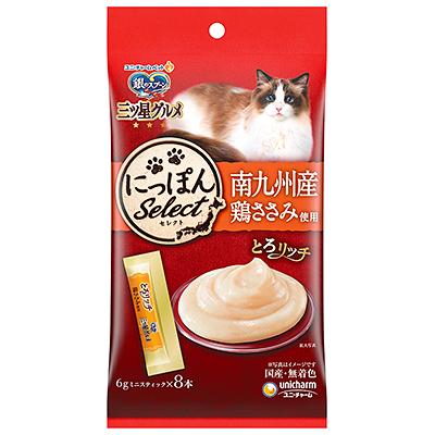 【24個セット】ユニ・チャーム 銀のスプーン三ツ星グルメおやつにっぽんselectとろリッチ鶏ささみ使用48g