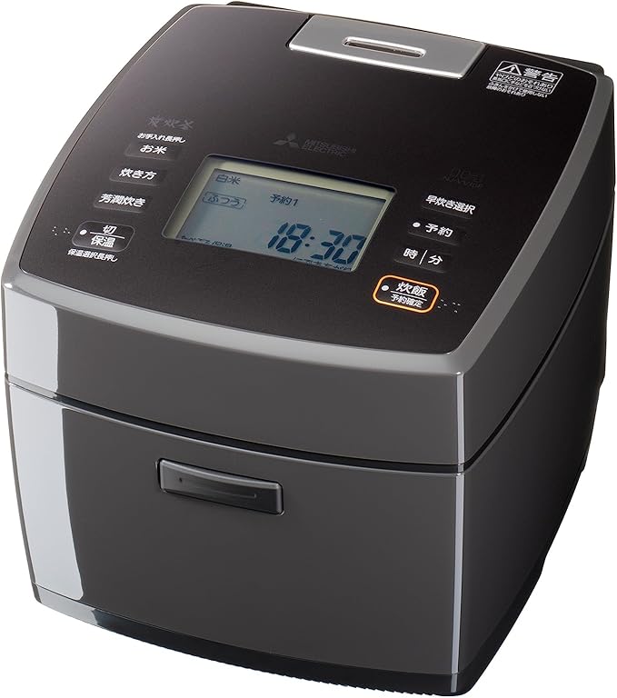 炊飯器 5.5合 IH式 日本製 炭炊釜(5層厚釜) 可変超音波吸水 芳潤炊き 藍墨 NJ-VV10F-B