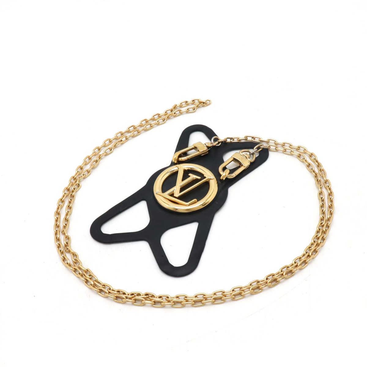 モノグラム フォンホルダー ルイーズ iPhone スマホ アクセサリー シリコン ノワール 黒 ブラック M8026