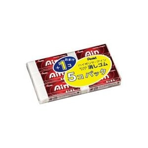 （まとめ）ぺんてる 消しゴムAin5+1個 ZEAS10-6(×10セット)