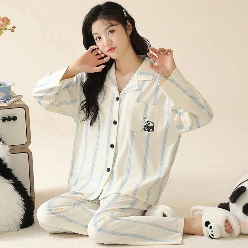 響かない!シームレス【上品】春夏 綿 シンプル 2点セット 長袖+ズボン トップス パジャマ パジャマ レディース 部屋着 ルームウェア ルームウェア セットアップ 5,880円