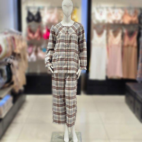 ブラックラベル 綿 カシミヤ 先染め チェック パジャマ(vpa4563w)_s