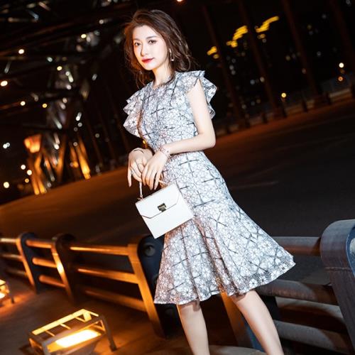 【即納】お呼ばれドレス 結婚式 パーティードレス 韓国 プチプラドレス 結婚式お呼ばれドレス かっこいい 個性的 レース マーメイドドレス 成人式ドレス 花柄 春 夏 秋 冬 おしゃれ 可愛い 総レー