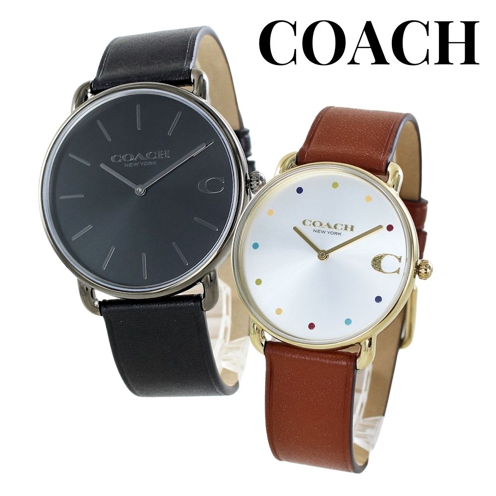 ペアウォッチ ブランド コーチ 腕時計 手表 メンズ レディース おしゃれ ペア腕時計 シンプル 革ベルト ブラック ブラウン お揃い カップル 彼氏 彼女 妻 夫 父 母 誕生日プレゼント