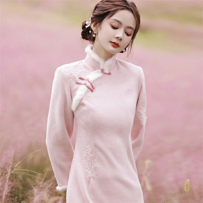 韓国ファッション ワンピース レディース チャイナドレス チャイナ服 オールインワン 秋 冬 春 秋冬新作 30代 40代 50代 レディースファッション お出かけ 女子会 忘年会 披露宴 コスプレ衣