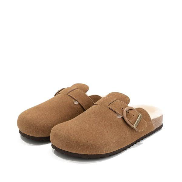 HILDA 女性 天然 牛革 冬 クログ ウール スリッパ 1891053OD-W