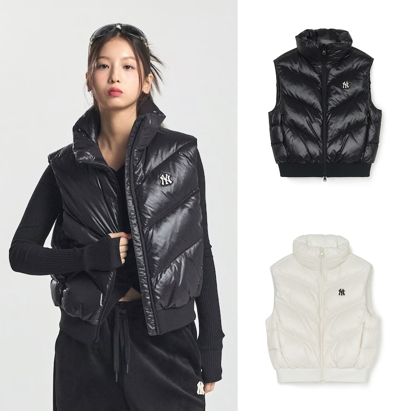 3FDVV0146正規品保証 関税負担なし女性 バーシティ 有光 重量 ダウンベスト ニューヨーク ヤンキース