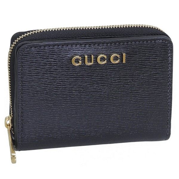 グッチ 財布 レディース 二つ折り財布 アウトレット レザー ブラック W WALLET 7726390OP0N1000 GUCCI