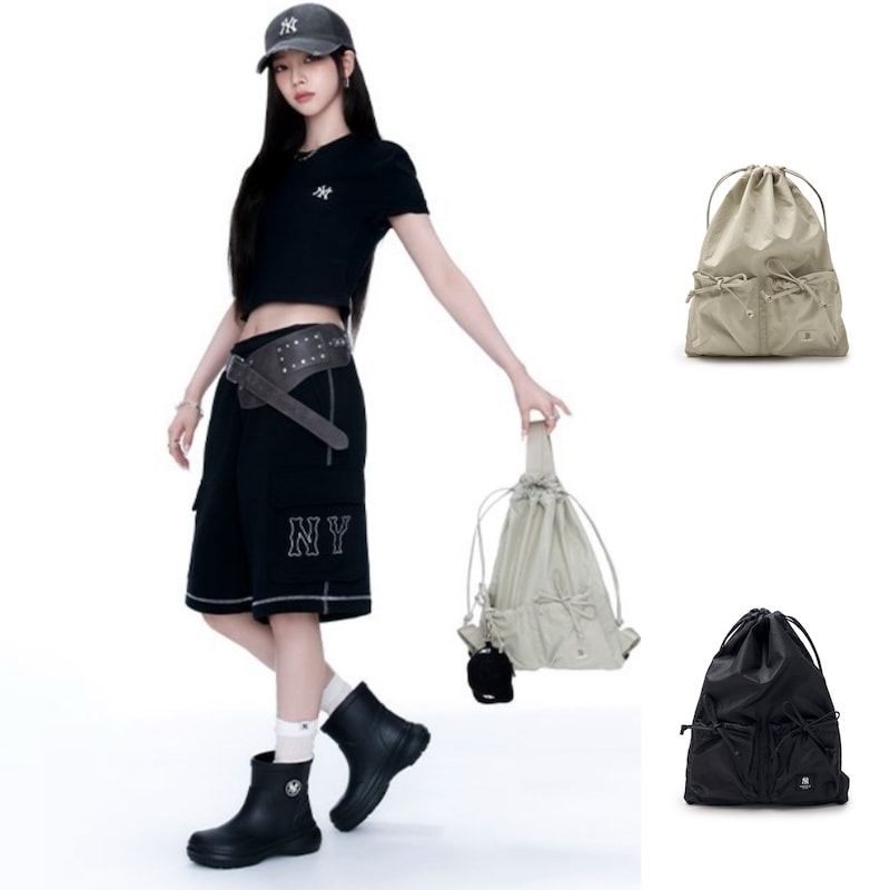 3ABKB035N karina着用 正規品保証 関税負担なし 韓国限定販売 男女共用 [25S新商品]ベーシック ドローストリング バックパック ニューヨーク ヤンキース 8,322円