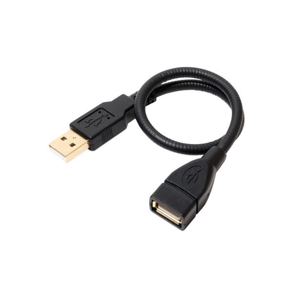 （まとめ）ミヨシ グースネックUSB延長ケーブル ブラック 0.3m USB-EX23BK[x5]