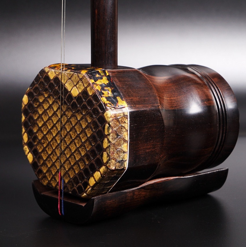 二泉二胡 黒檀 八角筒 中国の弦楽器