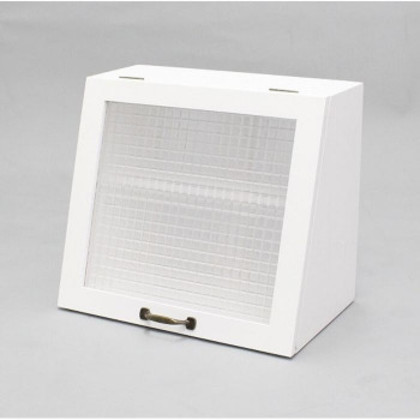 天然木桐材の軽量木製Showcase W40H35cm ホワイト CFB-402535W