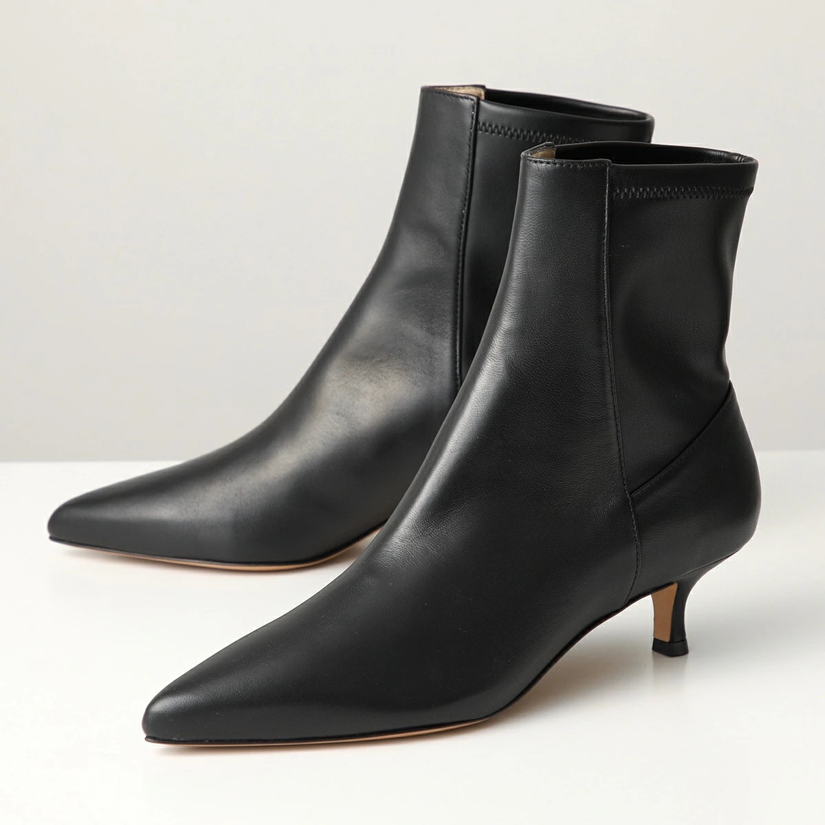 FABIO RUSCONI ファビオルスコーニ ショートブーツ I 2400 NAPPA レディース レザー ストレッチ ポインテッドトゥ シューズ 靴 NERO