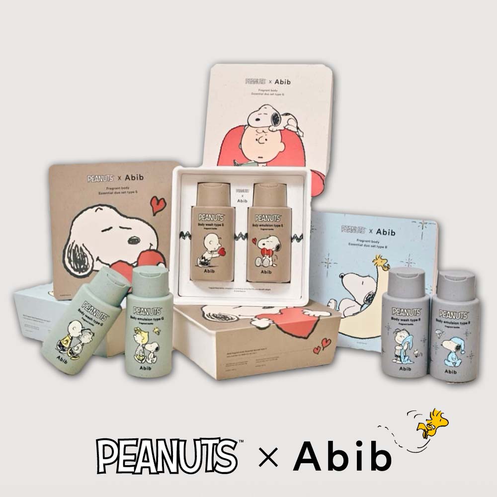[PEANUTS x Abib] 【企画限定】 Fragrant body Essential duo set 3types プラグラント ボディウォッシュ&ローション デュオセット 3種