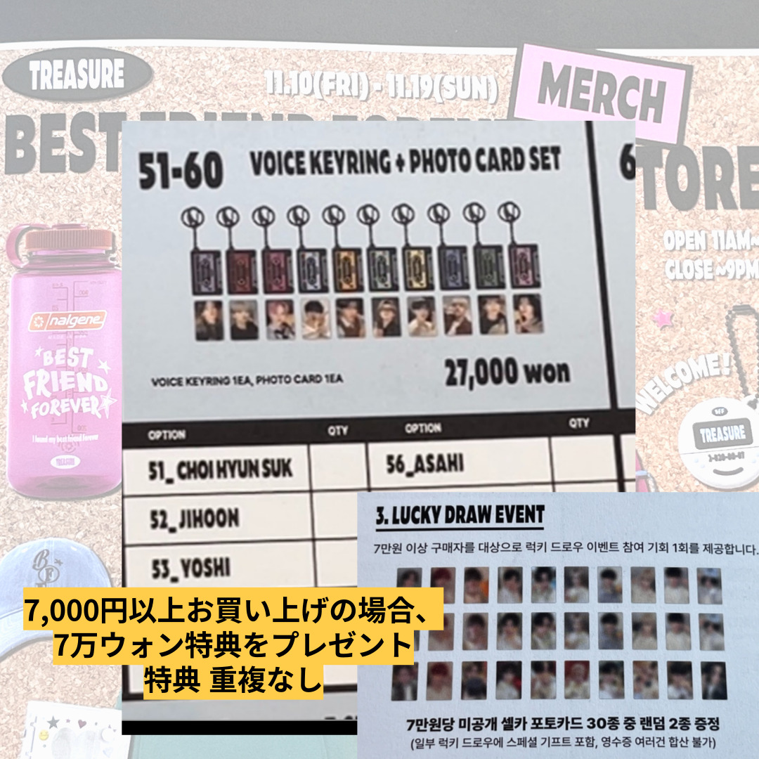 [条件付き特典付き] (公式グッズ) - VOICE KEYRING + PHOTO CARD SET / TREASURE POP-UP BEST FRIEND FOREVER