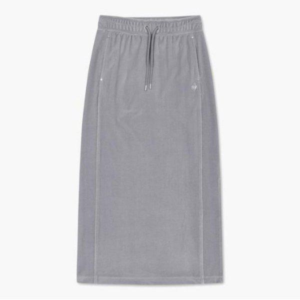 パンツ JQS QP422OSKO2-LGR 女性 ベルベット マキシスカート / ライトグレー