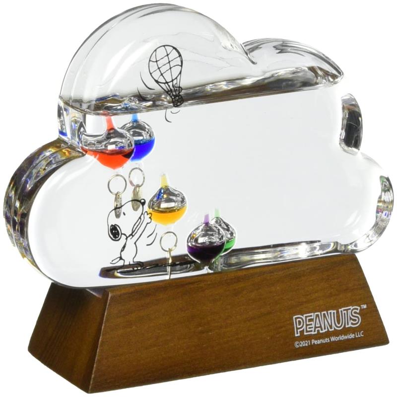 茶谷産業 スヌーピー ガラスフロート温度計 クラウド 151-333211 「ピーナッツ(PEANUTS)」 W13.5×D5×H11cm ブランド: 茶谷産業(Chatani)
