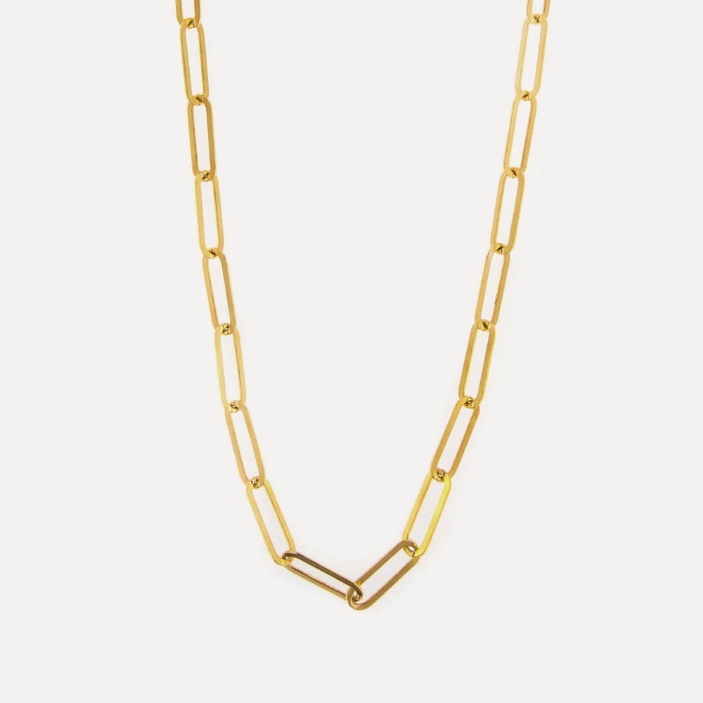 MESH クリップネックレス 45cm シルバー925 18Kゴールドコート Gold Necklace ギフトBOX入り ジュエリークロス付き ハンドメイド ポルトガル直輸入