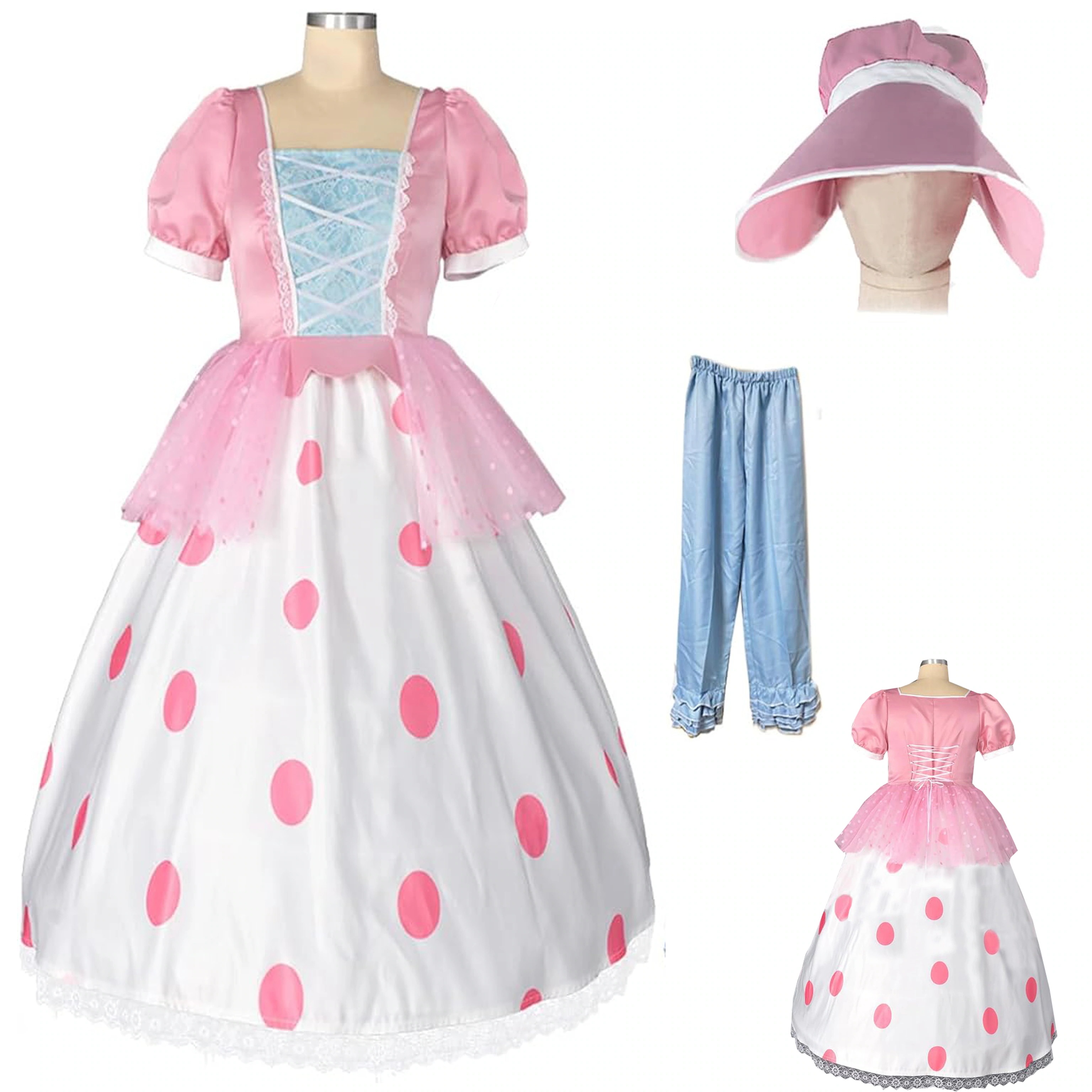 【2枚購入で100円OFF】【全シリーズ発売中】 【値引き中】コスプレ衣装＋帽子＋パンツ付き 仮装 変装 パーティー イベント コスプレ ハロウィン コスプレ衣装 パンツ 帽子 ボーピープ STORY