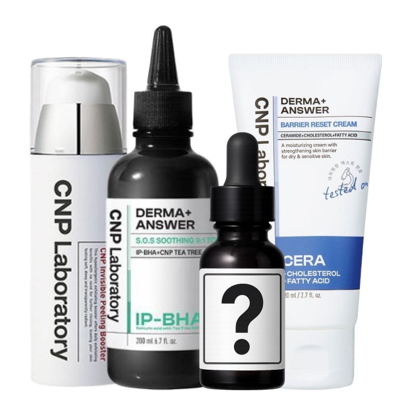 ダーマアンサー 4点 セット(ピーリングブースター100ml+スージングトニック200ml+[選べる美容液 1個]+バリアクリーム80ml) / 韓国 人気 選べる コスメ スキンケアセット