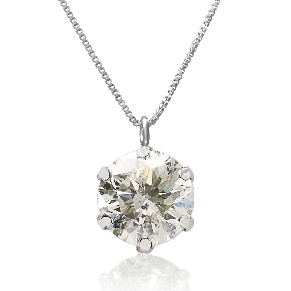 PT 天然ダイヤモンド H/I1/GD 1ct 6本爪 プラチナネックレス TDL鑑定書付 ジュエリー アクセサリー ファッション小物 数量限定 特別価格 ケース付き 贈り物 日本