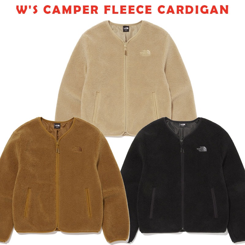 韓国正規品保証 関税負担なし NJ4FQ85A WS CAMPER FLEECE CARDIGAN デイリー 基本 着装 男子 女子 人気 韓国 ファッション 男女共用 アウトドア