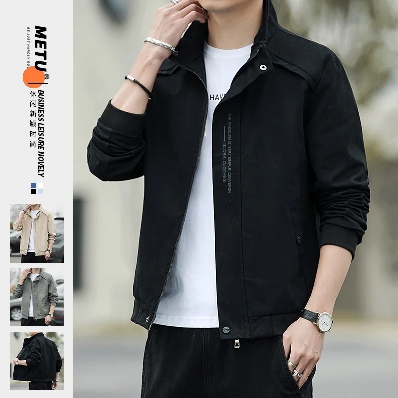 男性用コート2024新しいトレンディなブランドベルベットの厚みのあるカジュアルジャケット男性用春秋トップス男の子用