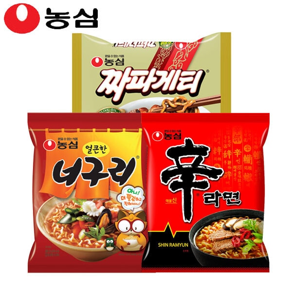 辛ラーメン10袋+チャパゲティ10袋+辛いタヌキ10袋(計30袋