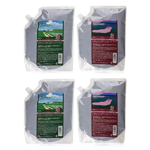 自然派 ザクロ精炭酸シャンプー800ml【詰替え】【2個】+トリートメント 800g【詰替え】【2個】セット 5,851円