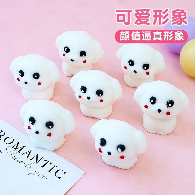 3D子犬マシュマロケーキデコレーション 3D独立パック ソフトキャンディムース装飾オーナメント 子供用漫画キャンディ お菓子 大人 子供 誕生日プレゼント
