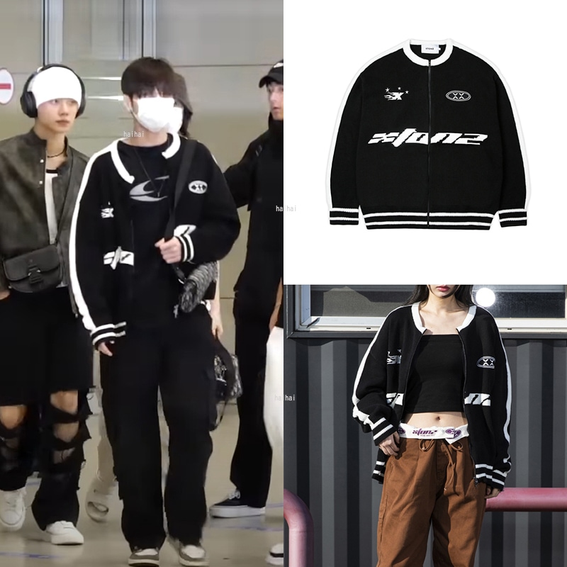 [TXTテヒョン着用] [FOLIX]Sporty round knit zip-up