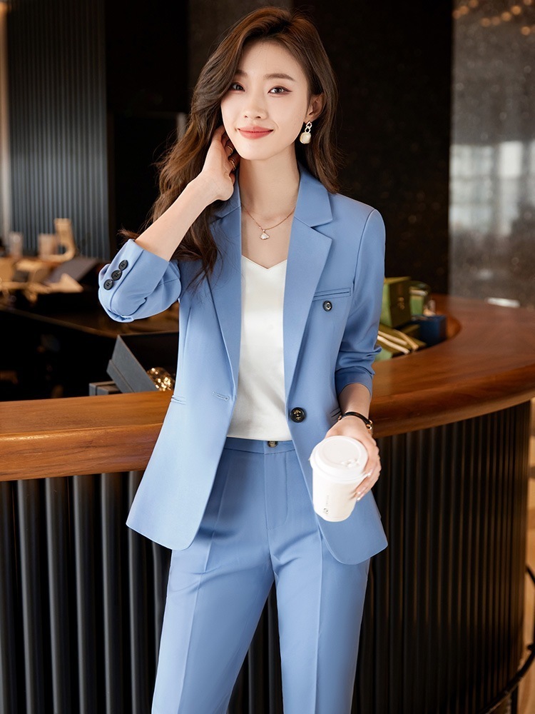 パンツスーツ レディース パンツセットアップ テーラードジャケット パンツドレス 2点セット-498