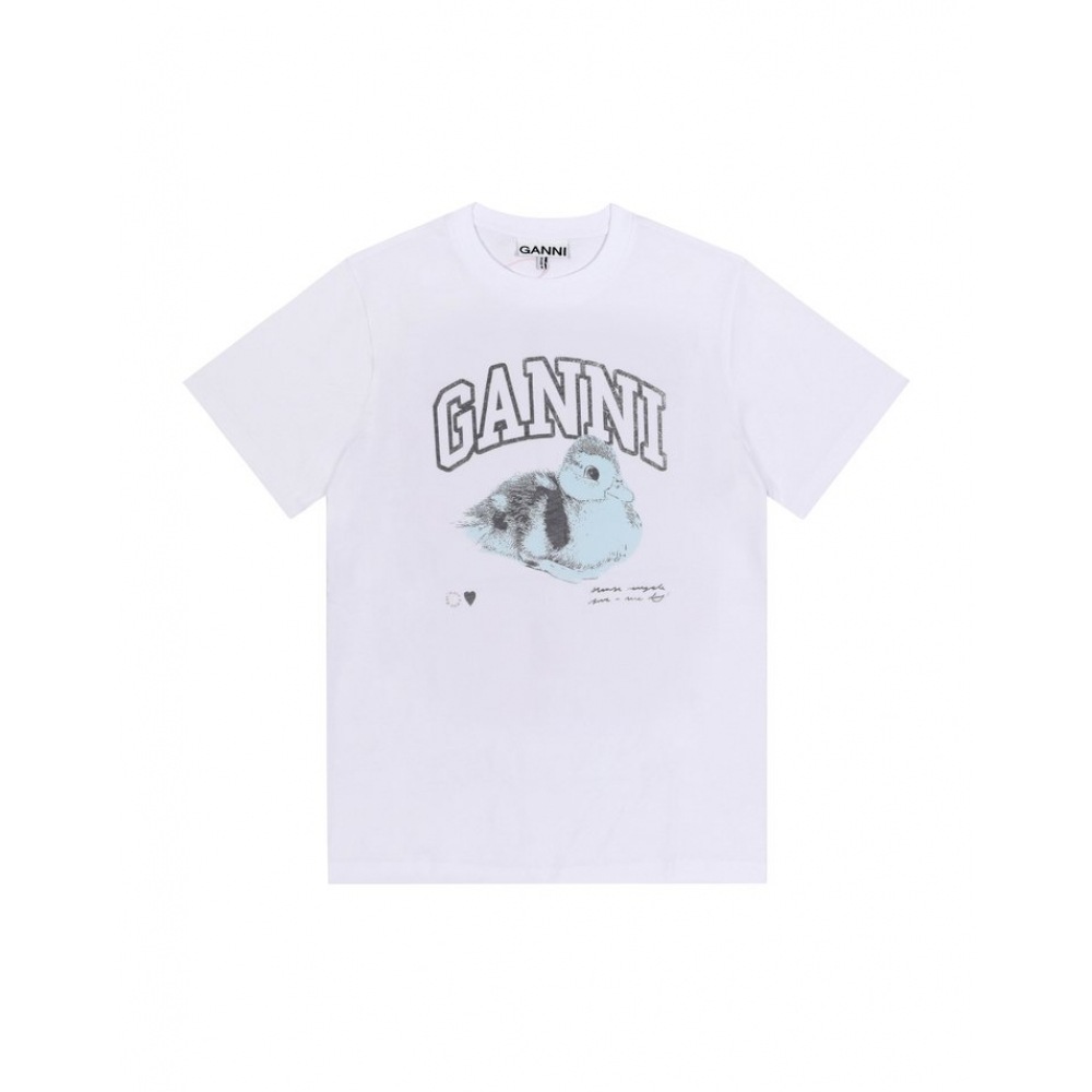 ガンニ T4290 151 ダッキーロゴプリントレディース半袖Tシャツ