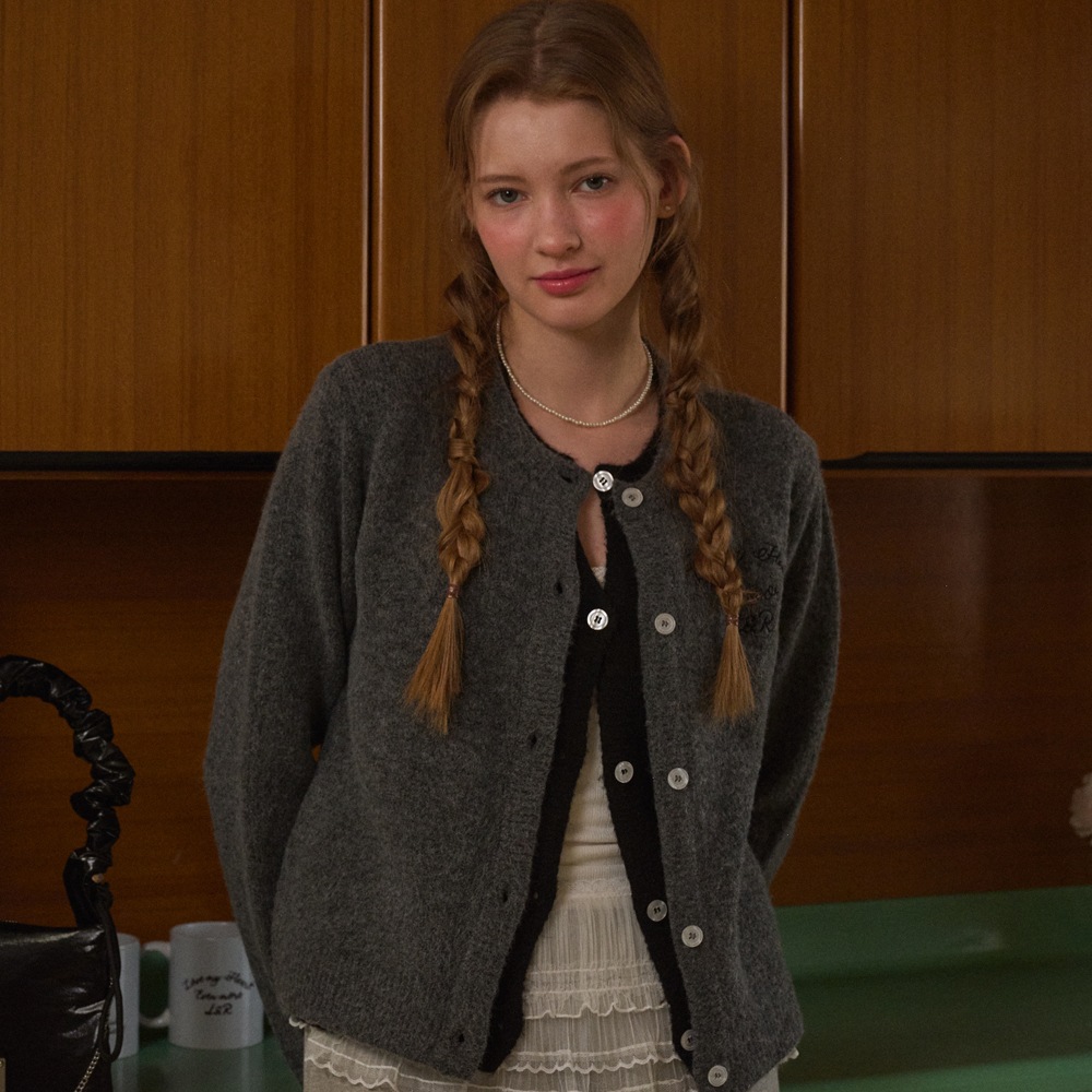 L&R Stitch Double Cardigan [Charcoal]