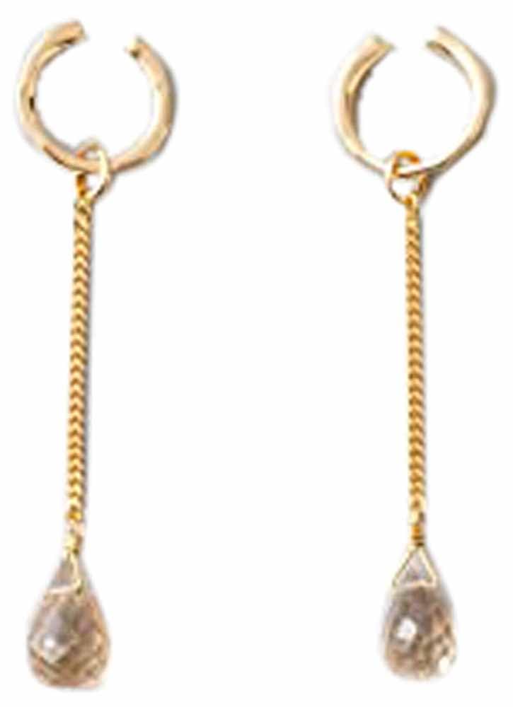 (エテ) ete ナチュラルストーン チェーン イヤリング 841899-841900 FREE イエローゴールド