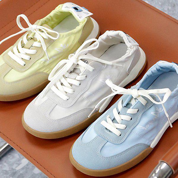 [シューズ] パステルバックバンド 女性 レディース スリッポン スニーカー 2cm/3color sjjz-g001