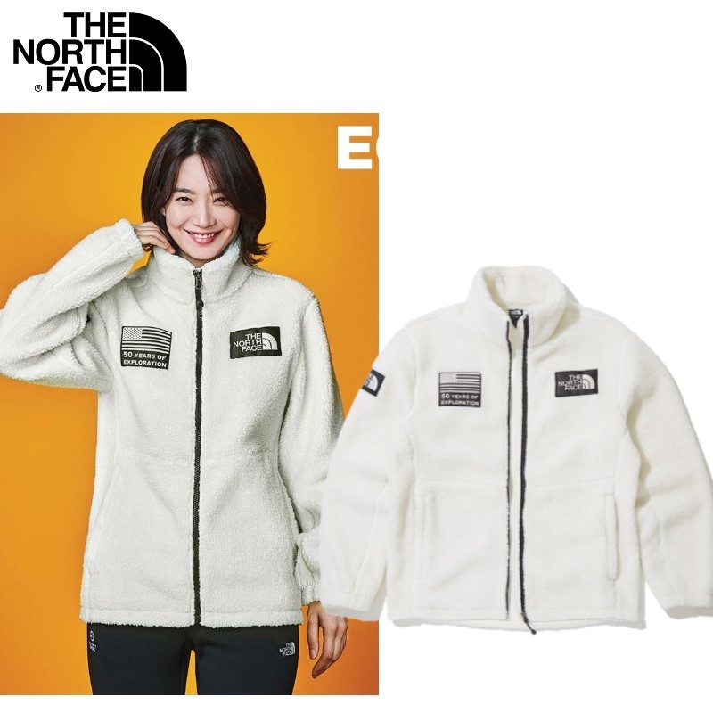 SNOW CITY FLEECE JACKET スノー・シティ フリース アイボリー ホワイトレーベル 韓国限定 アイボリー, クリーム, オフホワイト