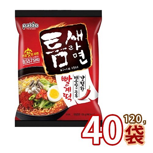 激辛トゥンセ ラーメン 120g x 40袋 韓国食品 輸入食品 韓国食材 韓国料理 韓国お土産 韓国ラーメン 非常食品 防災用品 防災グッズ 乾麺 インスタント