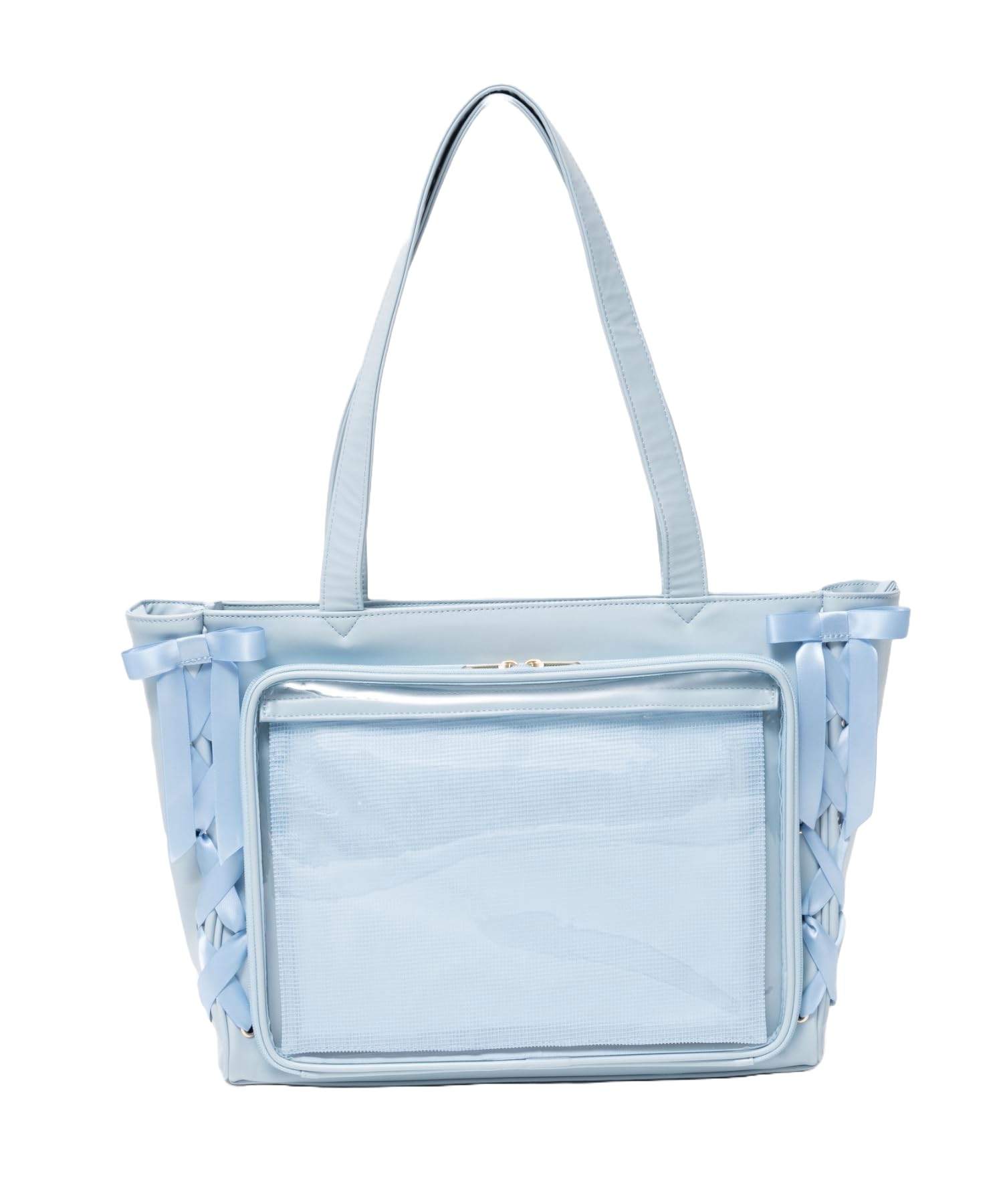 [ウィゴー] 痛バッグ 痛バ 【Sサイズ】 レースアップ トートバッグ バッグ デコバッグ 鞄 A4 クリアバッグ クリア 推し活 推し活グッズ 推し活バッグ ライブ イベント 春 夏 秋 冬 プレゼ